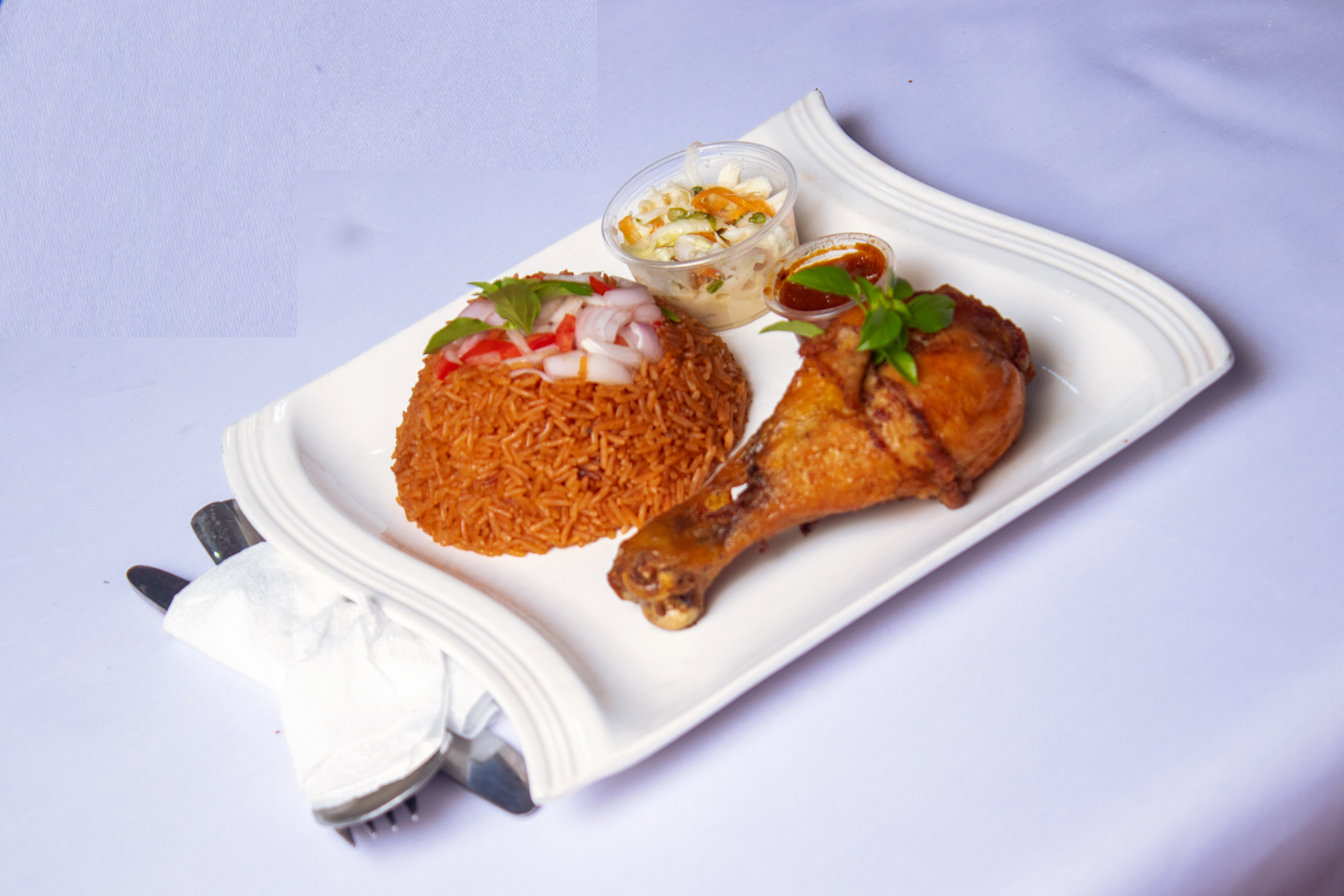 Jollof Rice with Chicken Thigh
